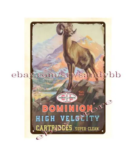 CIL Ammunition big game hunting cartridges ammo metal tin sign-Aluminum