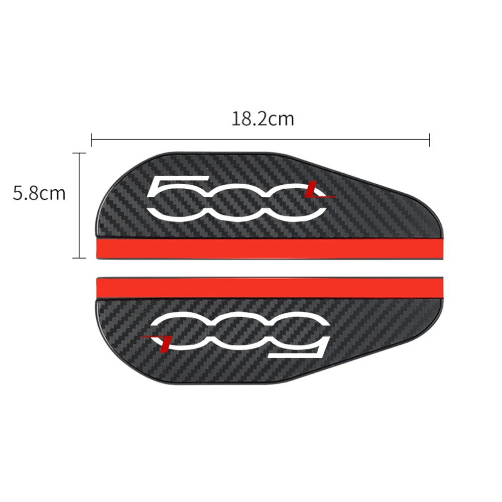 2pcs car Rearview mirror Carbon fiber Rain for fiat 500 500l 500x 500e abarth electric accessories