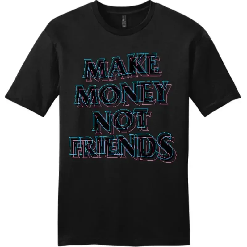 Art Society x SWOD CULTURE MAKE MONEY NOT FRIENDS BLACK T Shirt SMALL 3XLARGE
