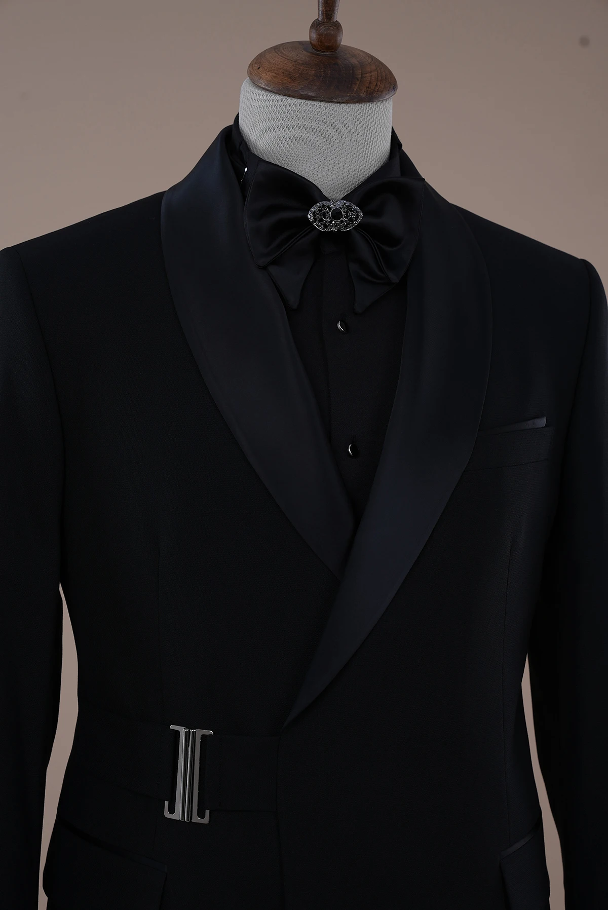 Black Luxury Men Suits Shawl Lapel Groom Wear Formal Wedding Tuxedos Slim Fit  Jacket Pants 2 Pieces Set Customize