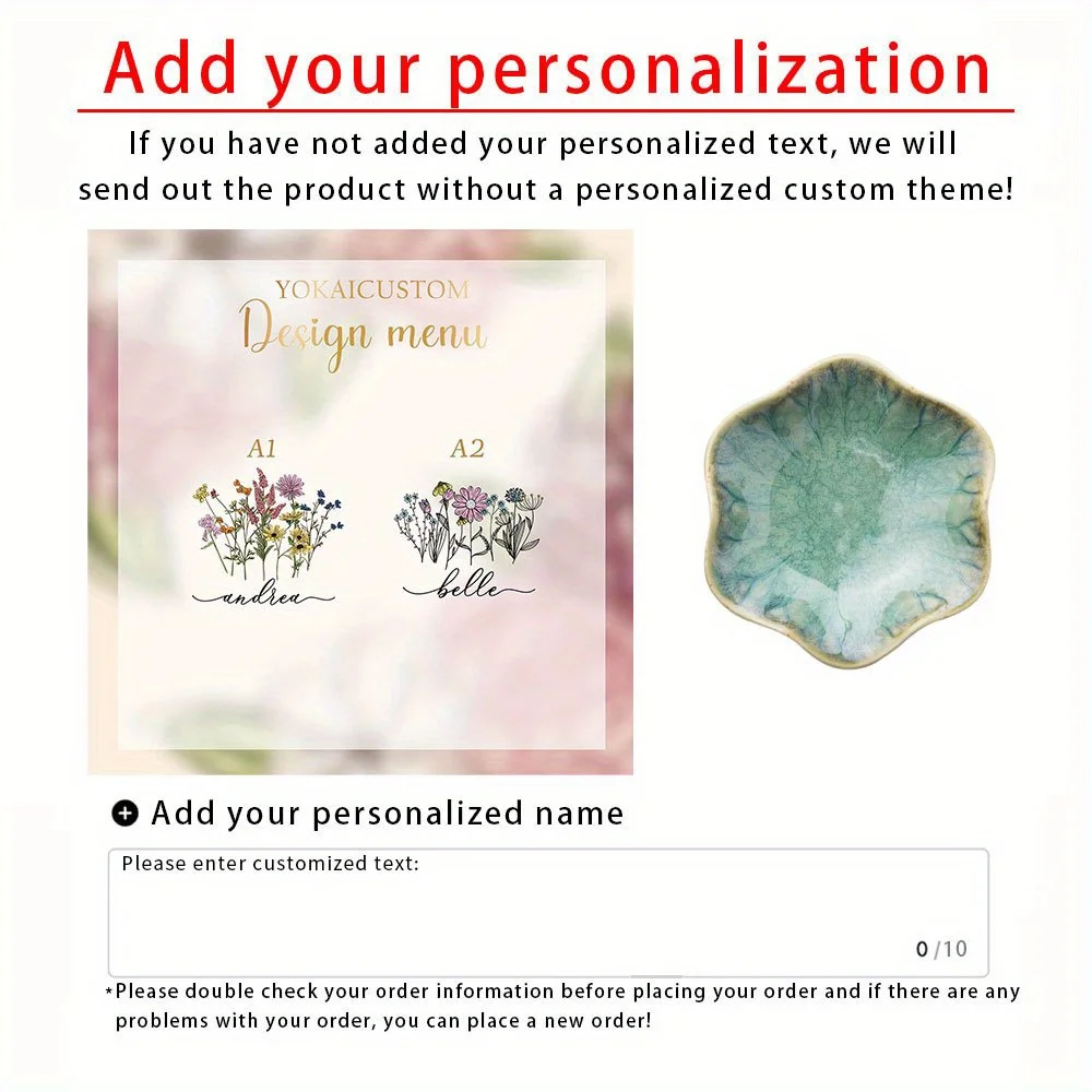 Custom Jewelry Ceramic Trays Personalized Decorative Plates Jewelry Storage Traysdisplay Trays for Necklaces Rings and Earrings