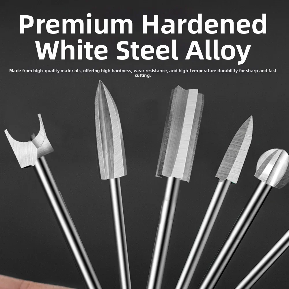 

Engraving Drill Bit Set Engraving Drill Bit Set Electric Grinding Carving Set Cultural Toys White Steel Drill Bit Wood Carving