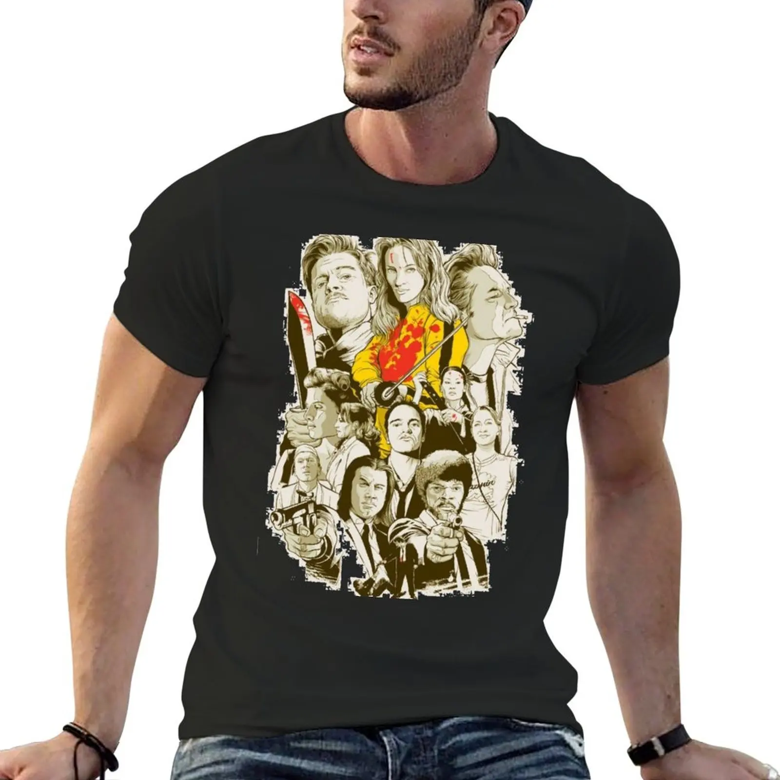 

tarantino's characters T-Shirt tees oversized t shirt anime figures luxury clothes men