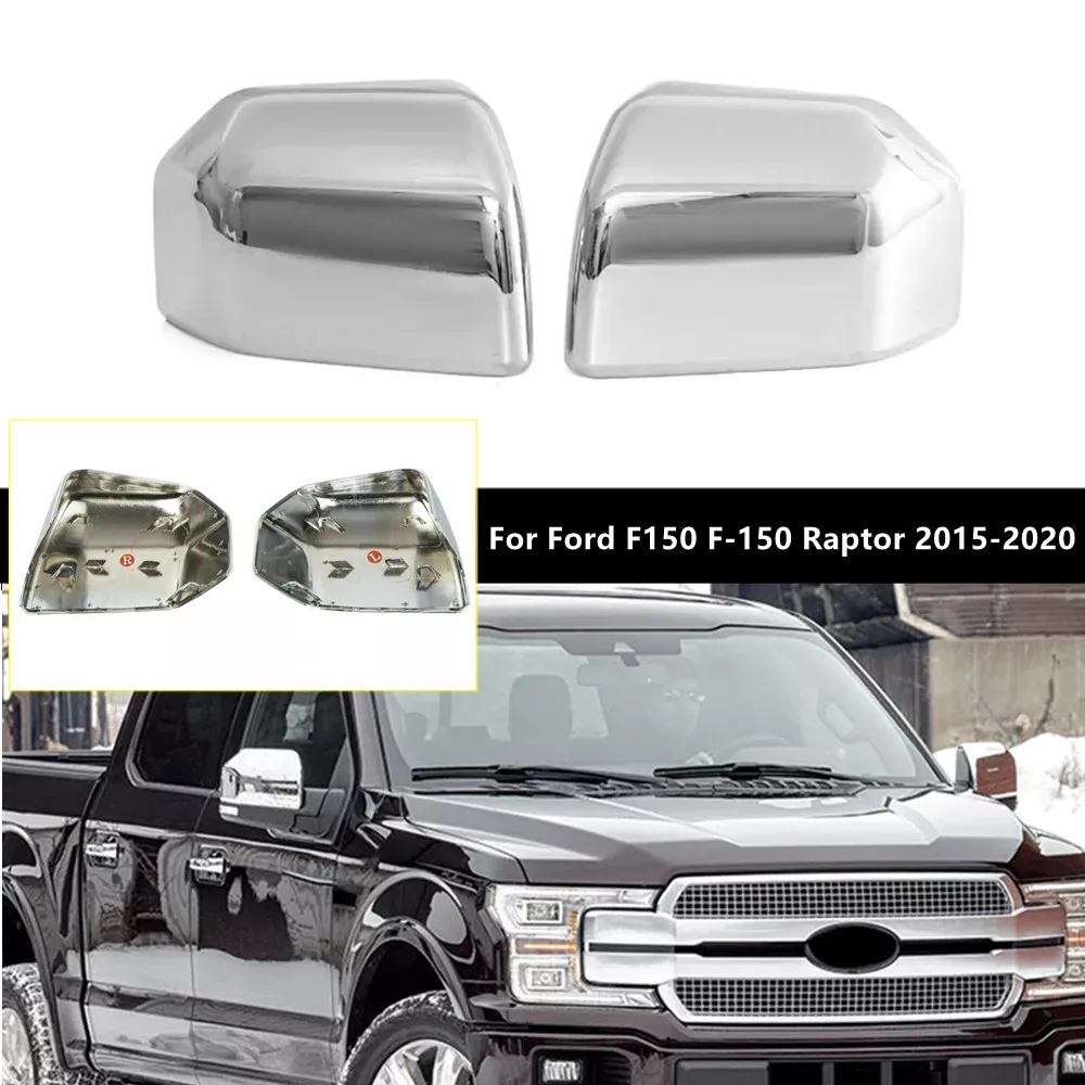 

For Ford F150 F-150 Raptor 2015-2020 Car Replacement Rearview Side Mirror Cover Wing Cap Exterior Door Housing Shell Trim ABS