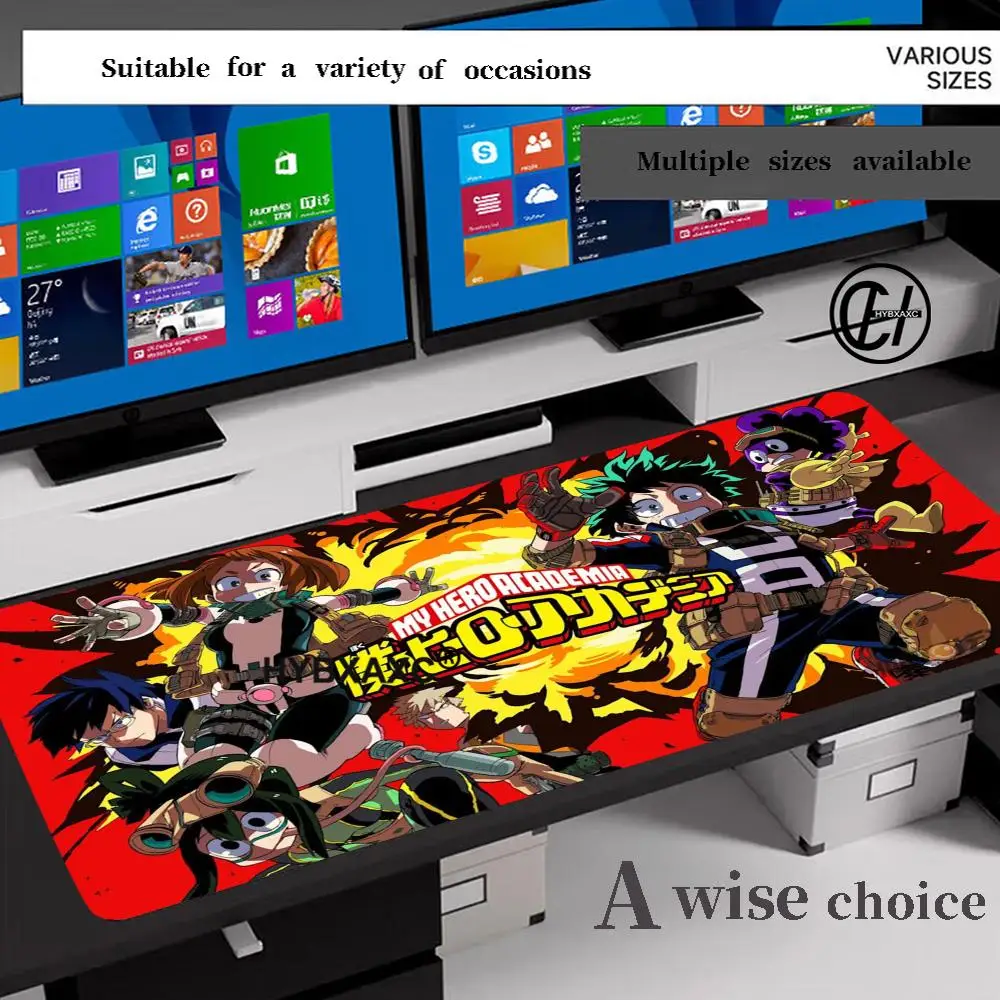 

40x90cm HD Mouse Pad My Hero Academia Keyboard Pad Gaming Accessories Desk Mat Natural Rubber Anti-slip Soft Office HYBXAXC