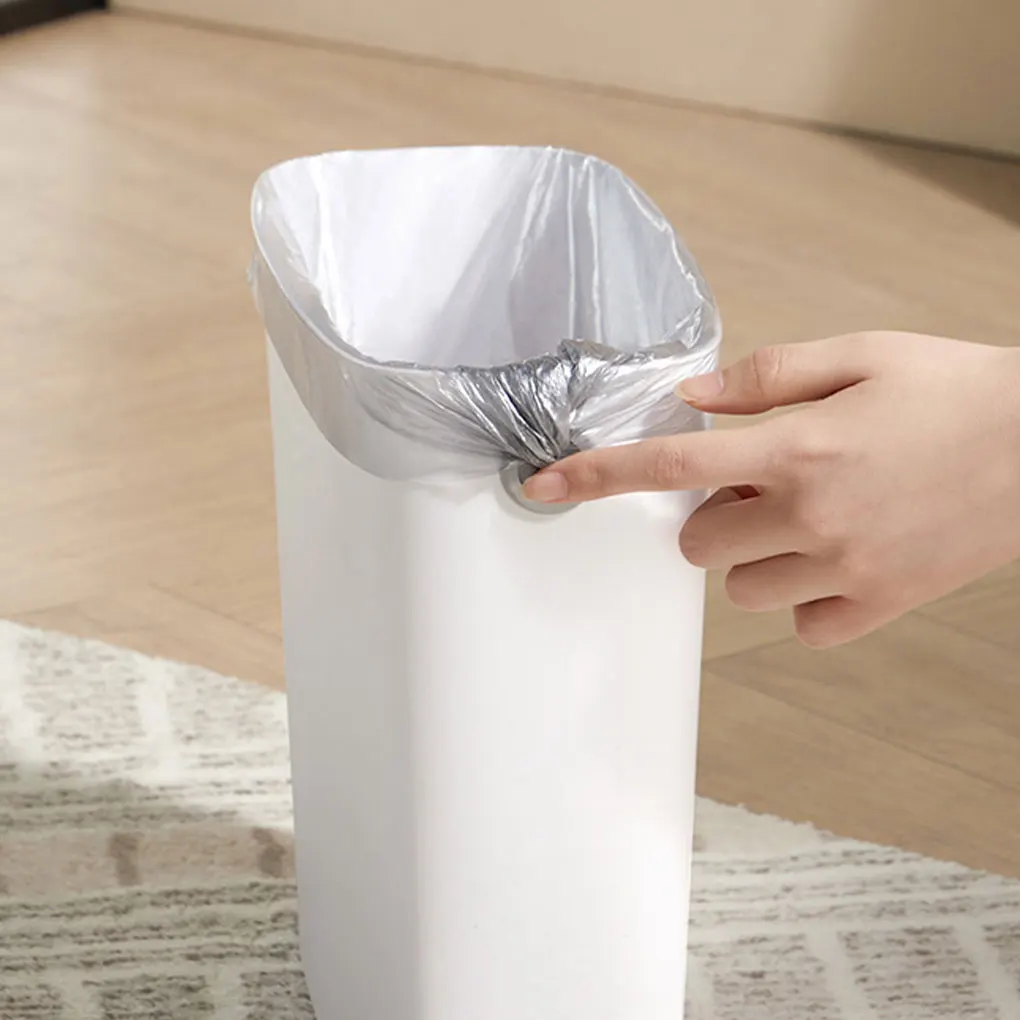 Plastic Trash Bin Without Lid Space Saving Design Suitable For Bathroom Kitchen Living Room Simple Solid Color