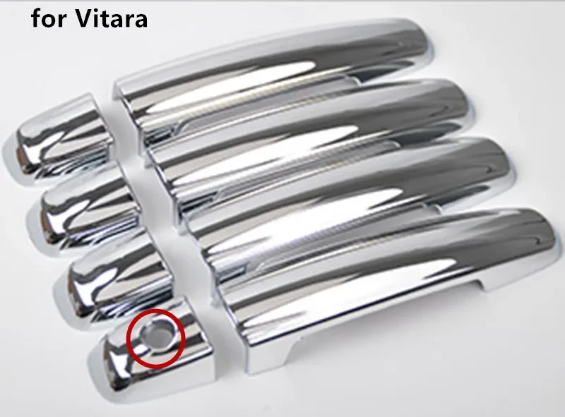 Car Accessories ABS Chrome Car Door Handles Bowl Cover Trim Door Handle Trim for Suzuki Vitara 2015-2019