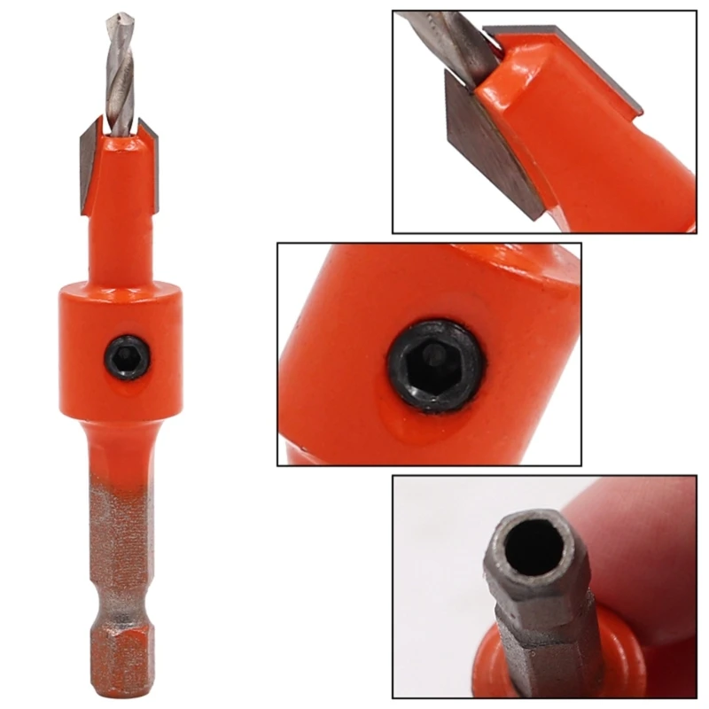 Perfect for DIY Enthusiasts Woodworking Drill Bit Countersink for Furniture Making