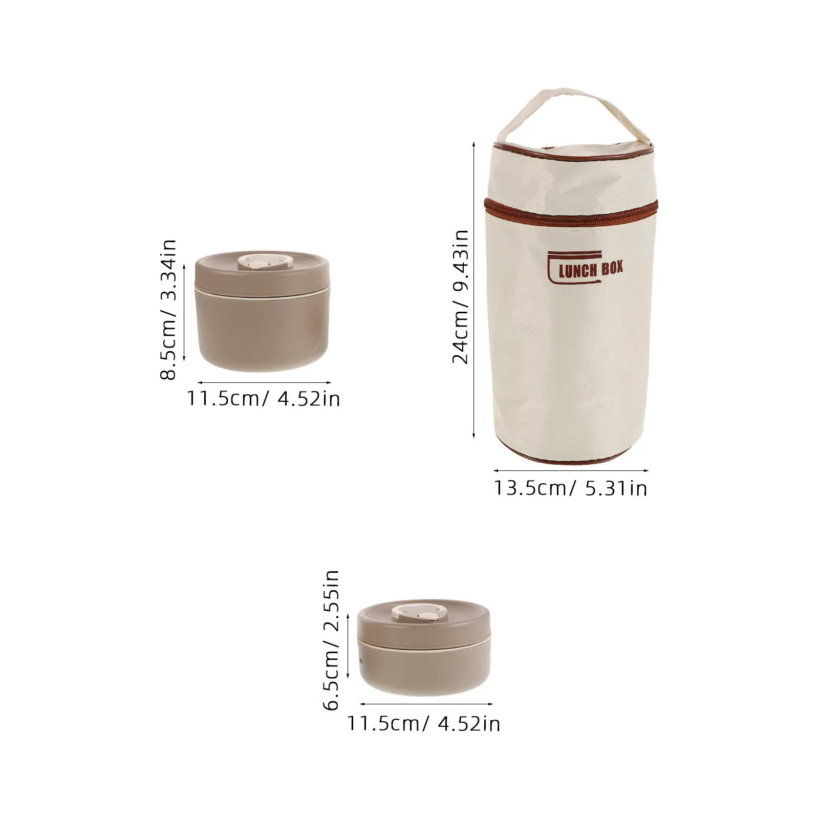 3Pcs Japanese Inspired Insulated Lunch Box Set Stainless Steel Stackable Bento Containers Hot Cold Retention Portable for Work