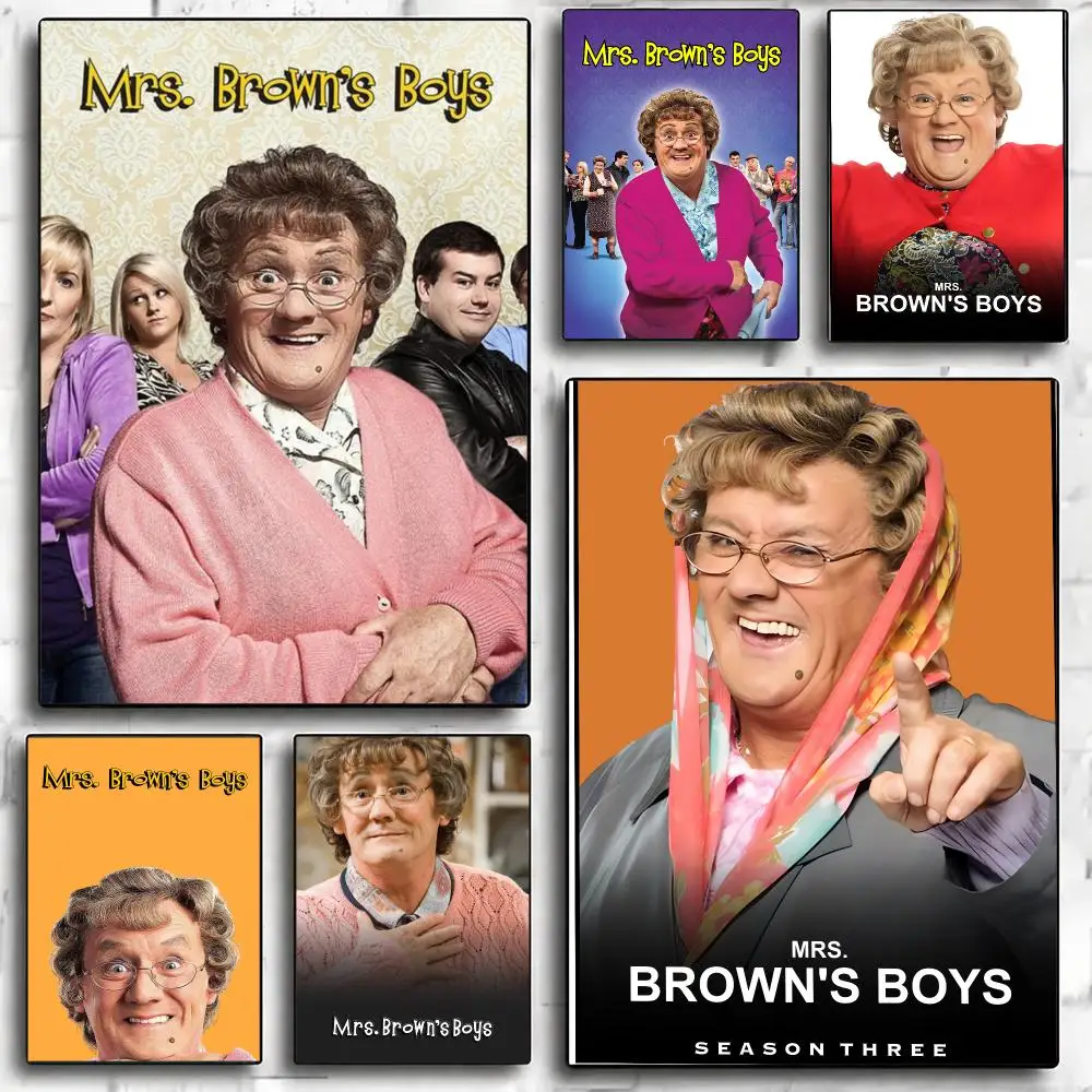 tv series M-Mrs Browns Boys-S Poster Minimalist Wall Sticker for Cafe Office Bar Home Decor and Gift