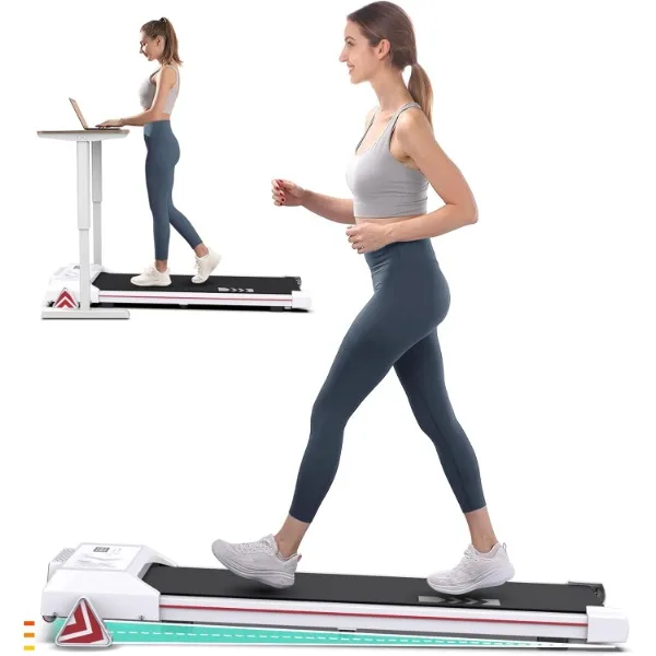 

Redliro Walking Pad with Incline Under Desk Treadmill, Portable Compact Installation-Free Treadmills for Home Office