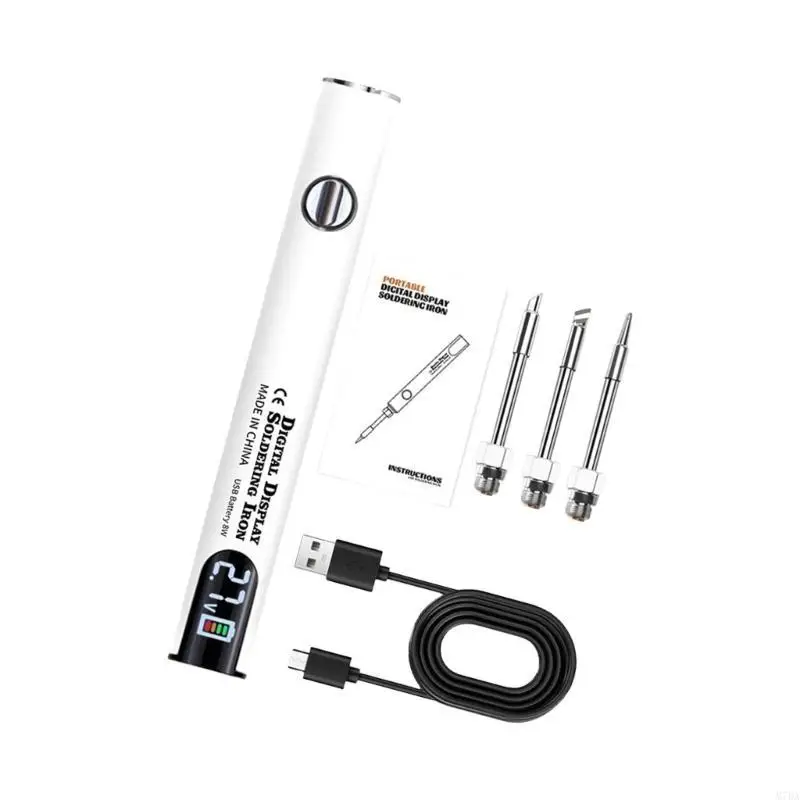 M7DA Rechargeable USB Powered Welding Soldering Iron Featuring 3 Temperature Setting For Home Repair Model Making Enthusiasts