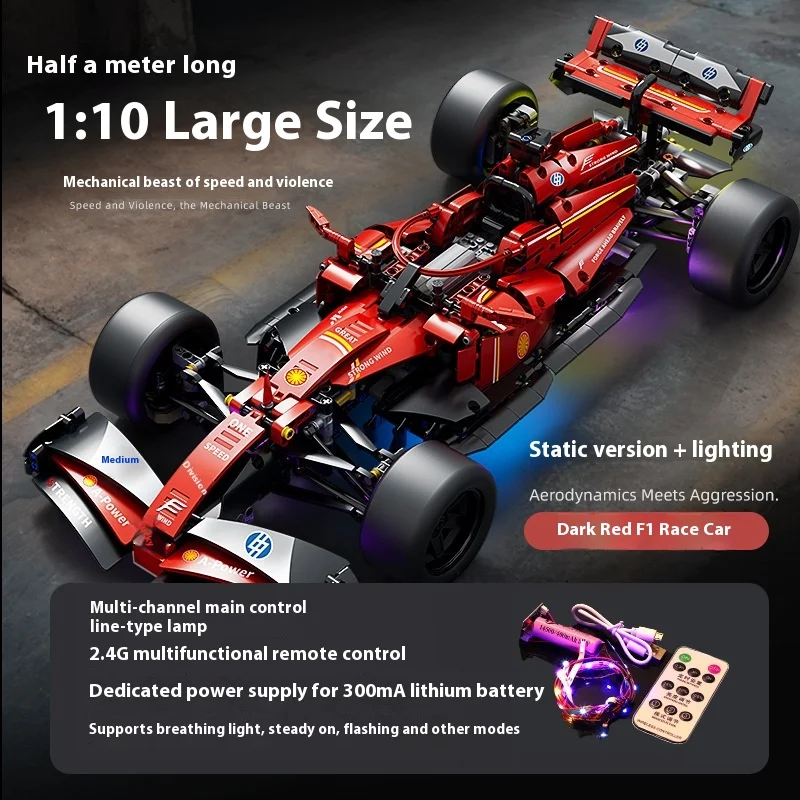 LEGO Ferrari F1 voiture de course télécommande bloc de construction ensemble Super modèle de voiture jouet pour enfants garçons petites particules Kit d'assemblage