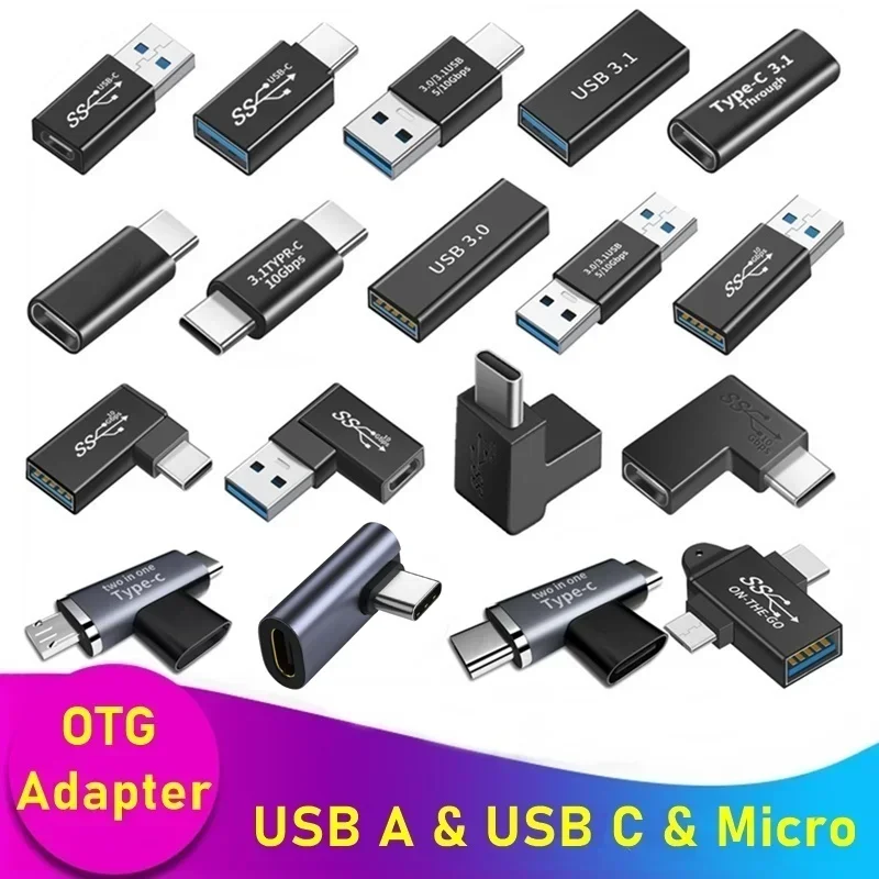 OTG Type C Adapter USB C Male To Micro USB Female USB C Converter for Macbook Samsung Note 20 Ultral Huawei Connector