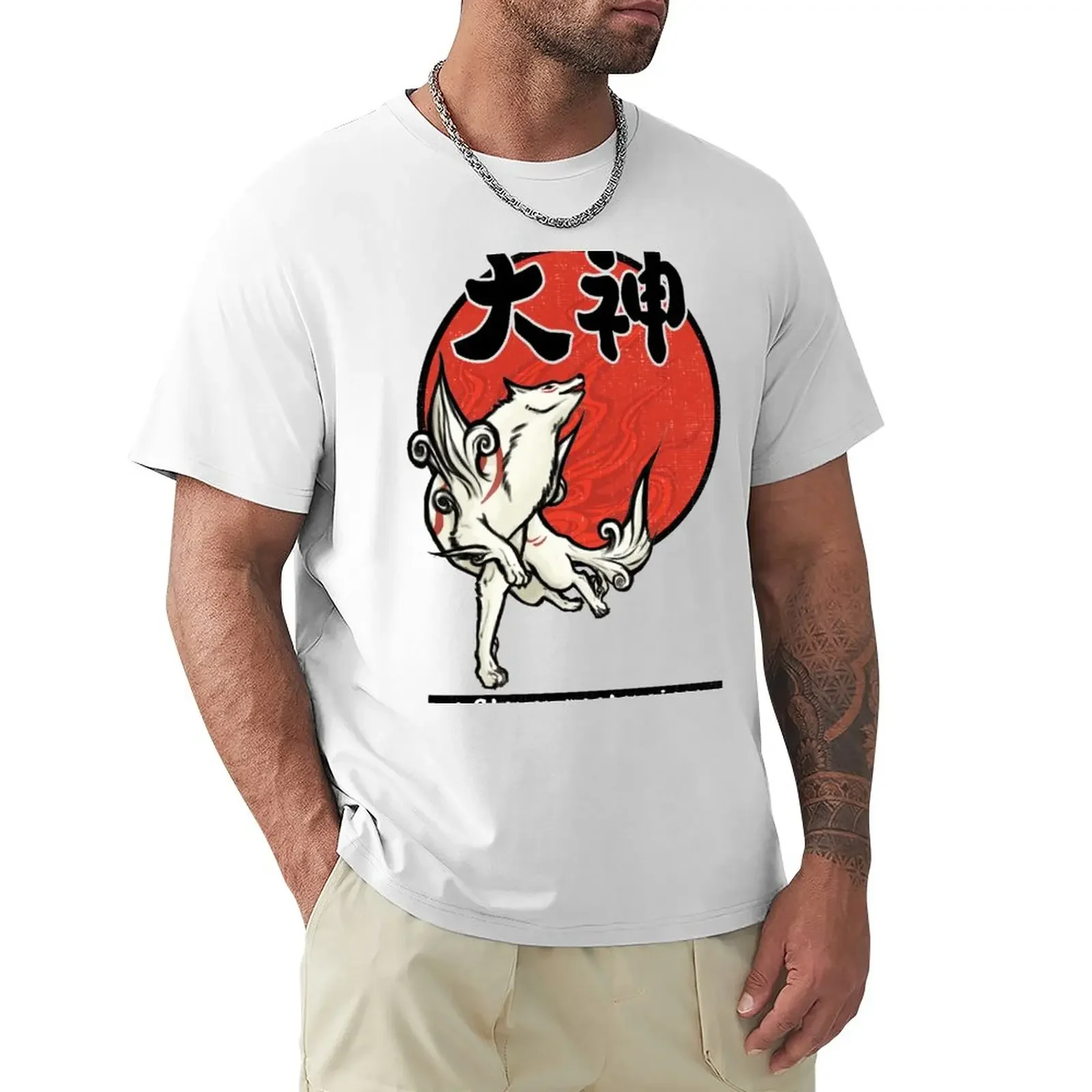 Amaterasu T-Shirt blanks Short sleeve tee blacks Men's t shirts