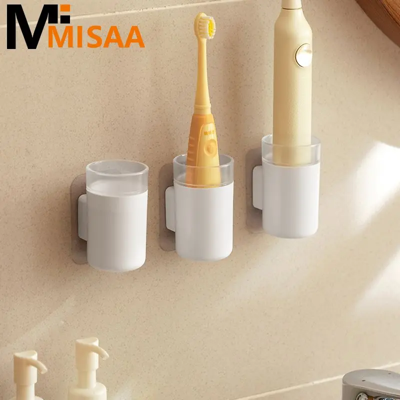 Wall-mounted Holder Wide Application Traceless Hook High Quality ABS Bathroom Accessories Space Saving Toothbrush Holder