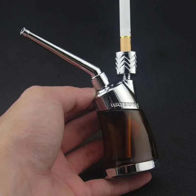 For 8mm Classic Smoking Holders Creative Tar Filtration Tobacco Pipe Acrylic Portable Hookah mouthpieces Clean Type Gift for Men