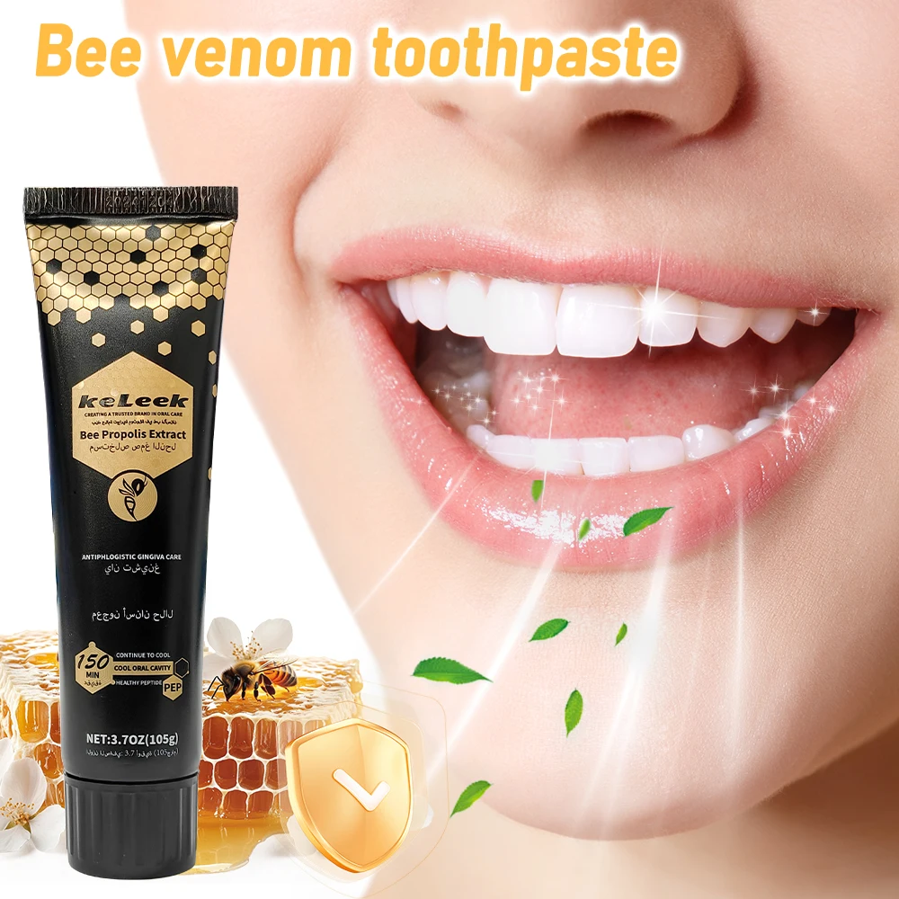 5pcs Bee Venom Toothpaste Enamel Sensitive Relief Gingivitis Bleeding Gum Treatment Fights Plaque Whitening Teeth keleek