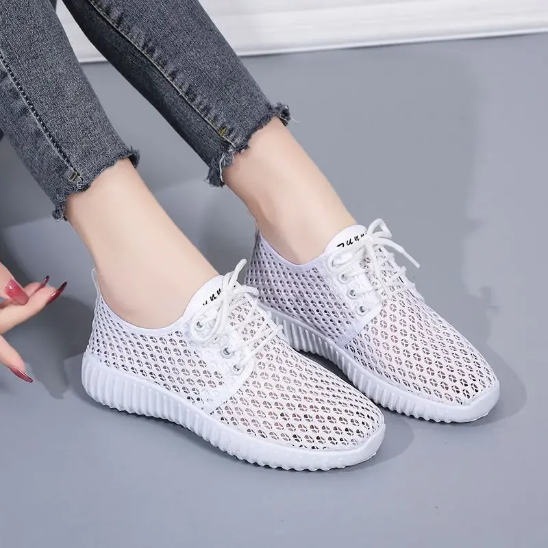 Frauen laufen Turnschuhe Damen Turnschuhe Outdoor Anti-Rutsch-Sportschuhe Soft Bottom Wanderschuhe Mesh Aushöhlung schuhe – Detail 7
