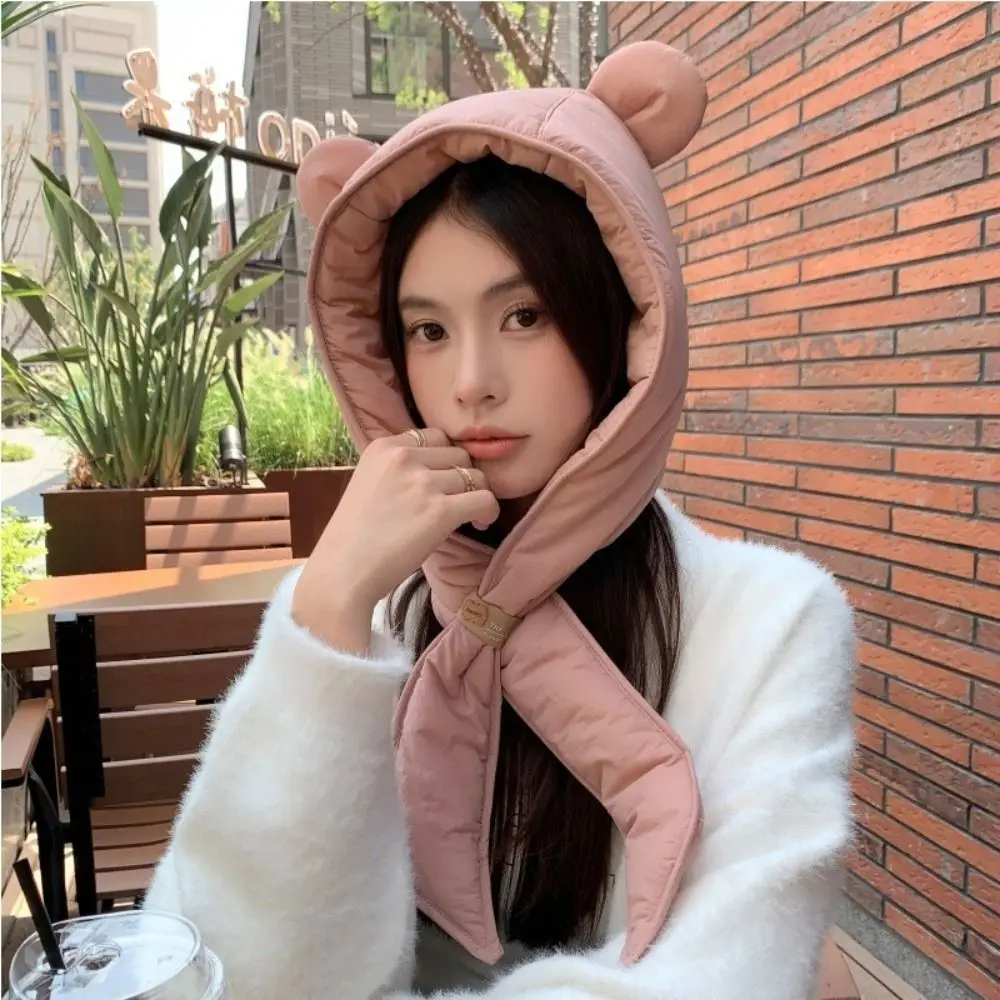 Fashion Thickened Down Cotton Pullover Hat Cold Resistant Warm Winter Pilot Hat Head Cover Windproof Ski Lei Feng Hat Men