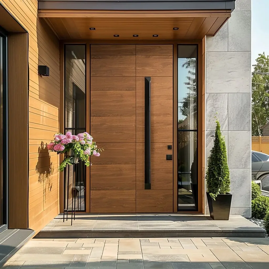 Modern Contemporary Decorative Double Door Security Entry/front/exterior/entrance Aluminum Soundproof Doors for Homes Villas