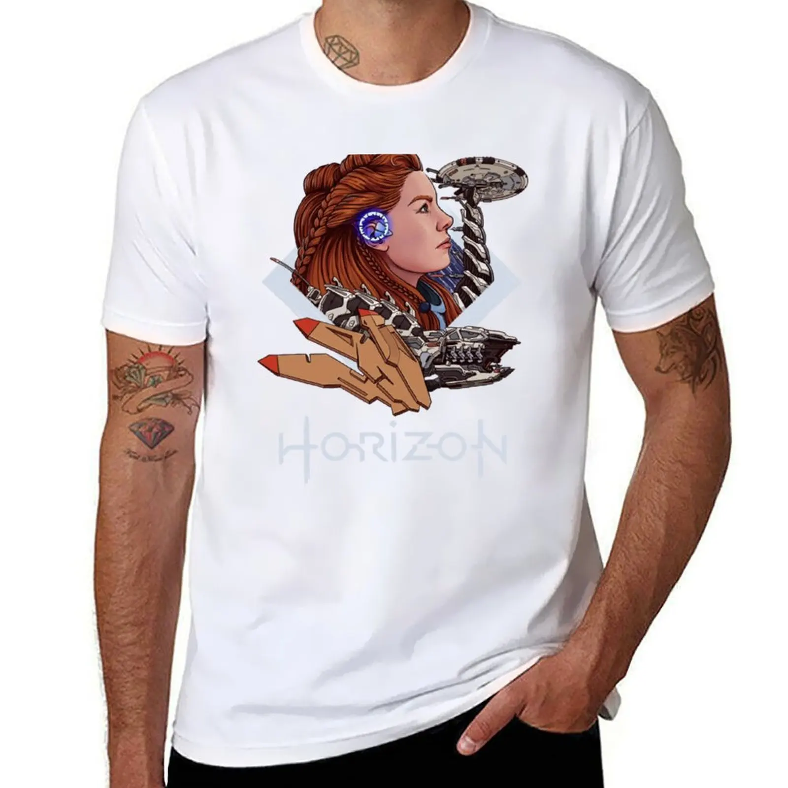 

Vintage Horizon Zero Dawn T-Shirt t shirts for man graphic tees anime t shirts oversize T-Shirt