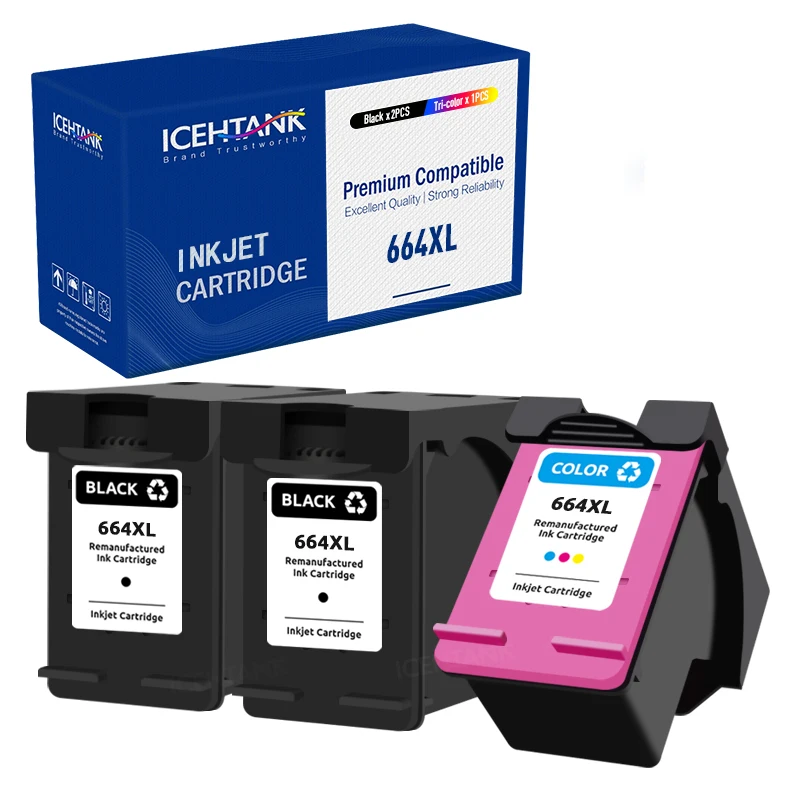 Icehtank 664xl Refill Kit Replacement Ink Cartridge For HP 664 For HP664 For HP Deskjet 1115 2135 3635 2138 3636 3638 4535 4536