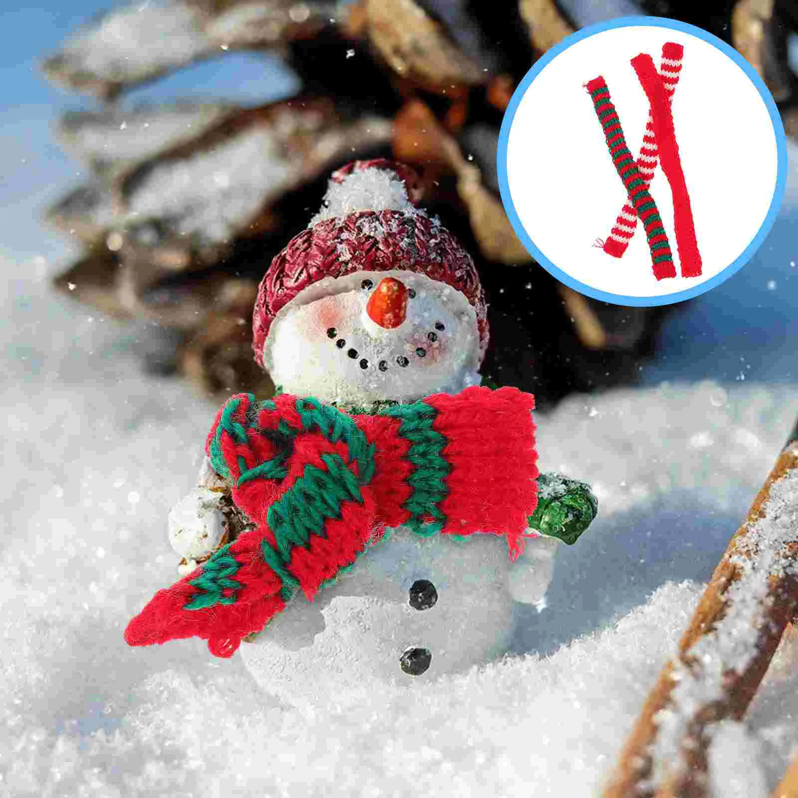 

30 Pcs Mini Scarf Scarves Knitted Toy Bottle Delicate Christmas Yarn Party Accessories