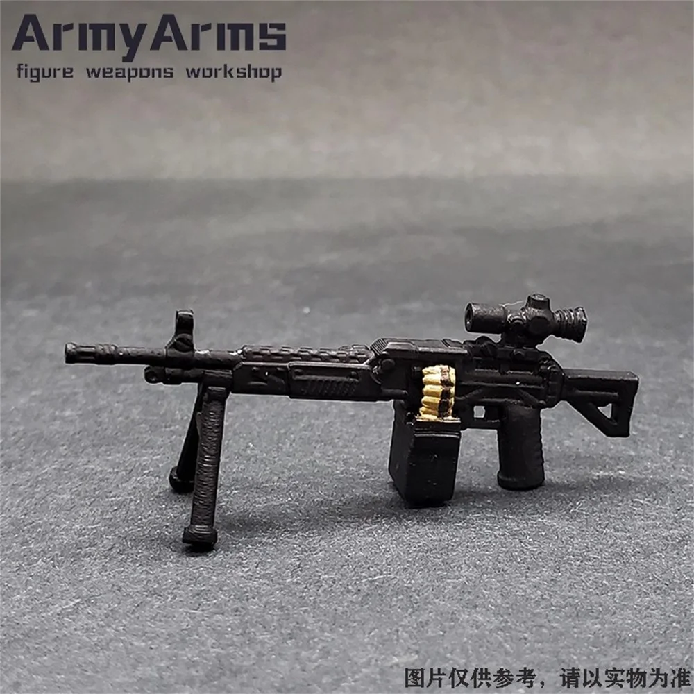 ArmyArms Scale Soldier Scene Props 201 Type 5.8mm Light Machine Gun Chain Version Model For Action Figure Doll Body In Stock