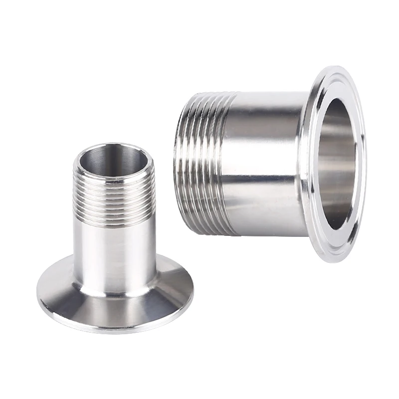 Sanitary Stainless Steel Quick Installation Tri-Clamp Male Thread Union Chuck Food Grade Connector Joint