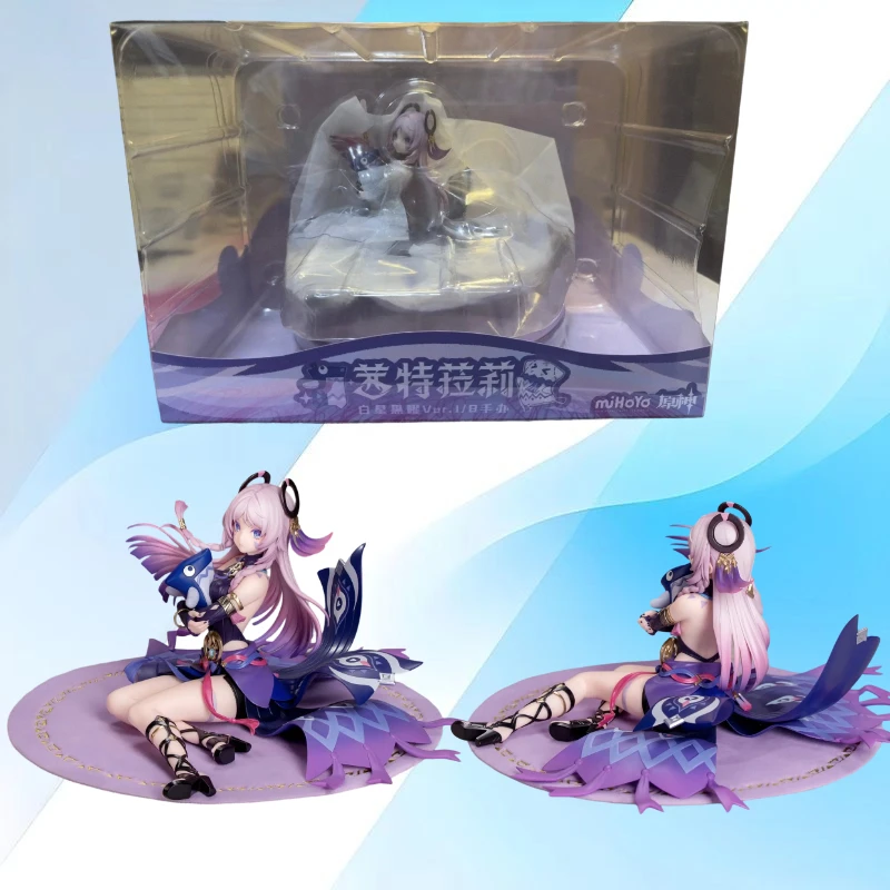 

-In Stock Original Myethos Sitrali White Star Black Shine 11cm Anime Figure Game Character Girl 1/8 Model Ornament