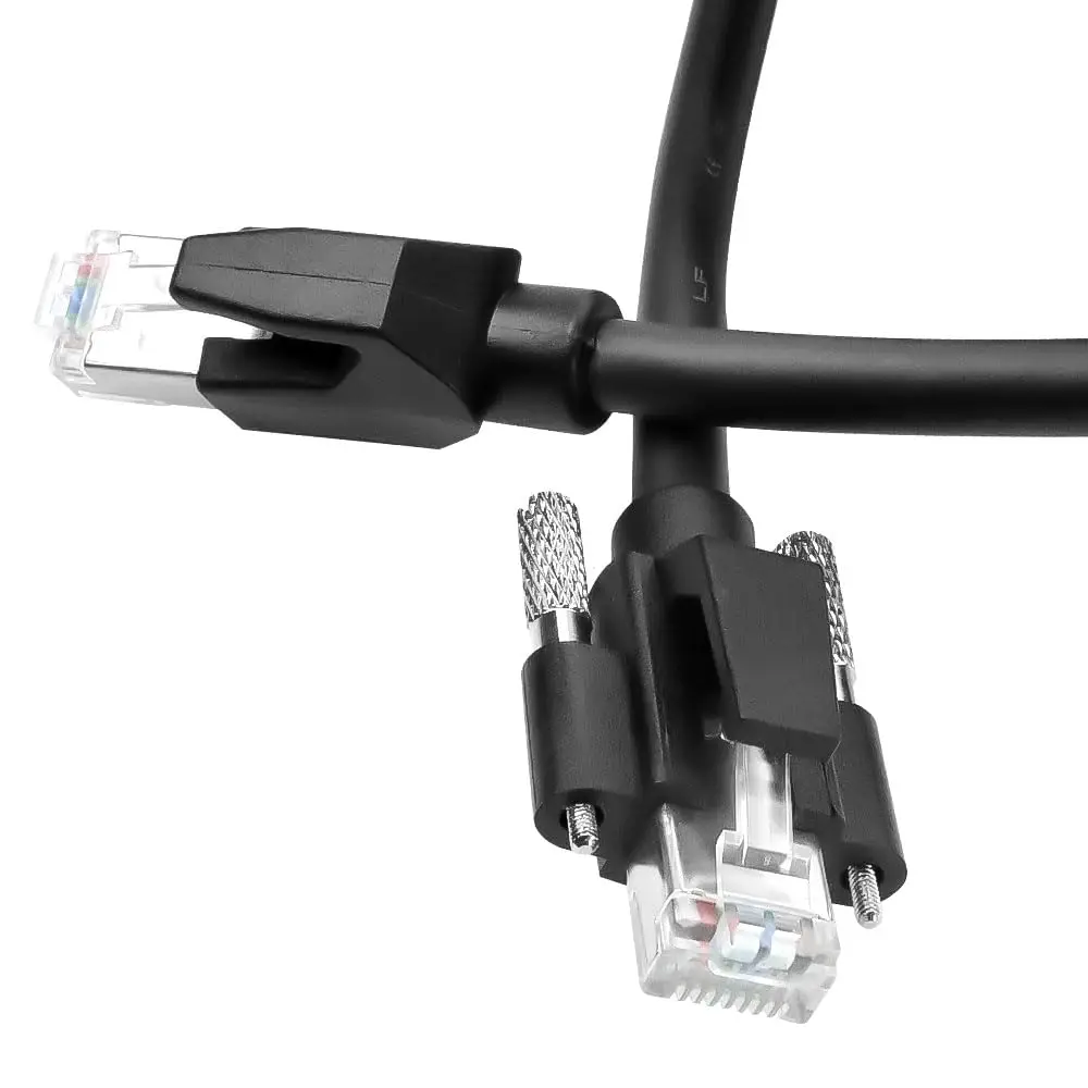GigE Vision Cable Horizontal RJ45 Screw Lock Industrial Ethernet Cable