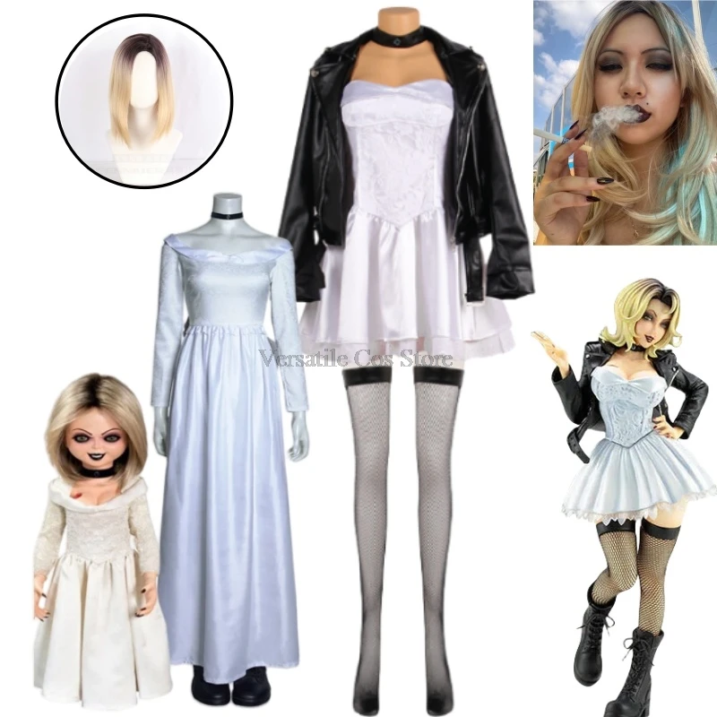 Tiffany Cosplay Costume Horror TV Chucky Disguise Women Roleplay Female Fancy Dress Up Halloween Carnival Party Fantasia Clothes