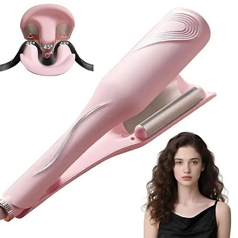 Beach Wave Hair Curler 3 Barrel 28mm Deep Wave Curling Iron 1.1" Hair Crimper Wand with 4 Adjustable Temps 30 Million Ionic