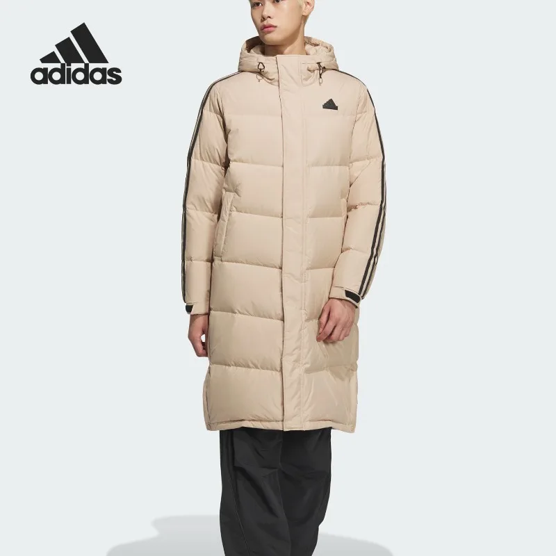 Adidas Men's and Women's Warm. Hooded Long Duck Down Jacket JM9151
