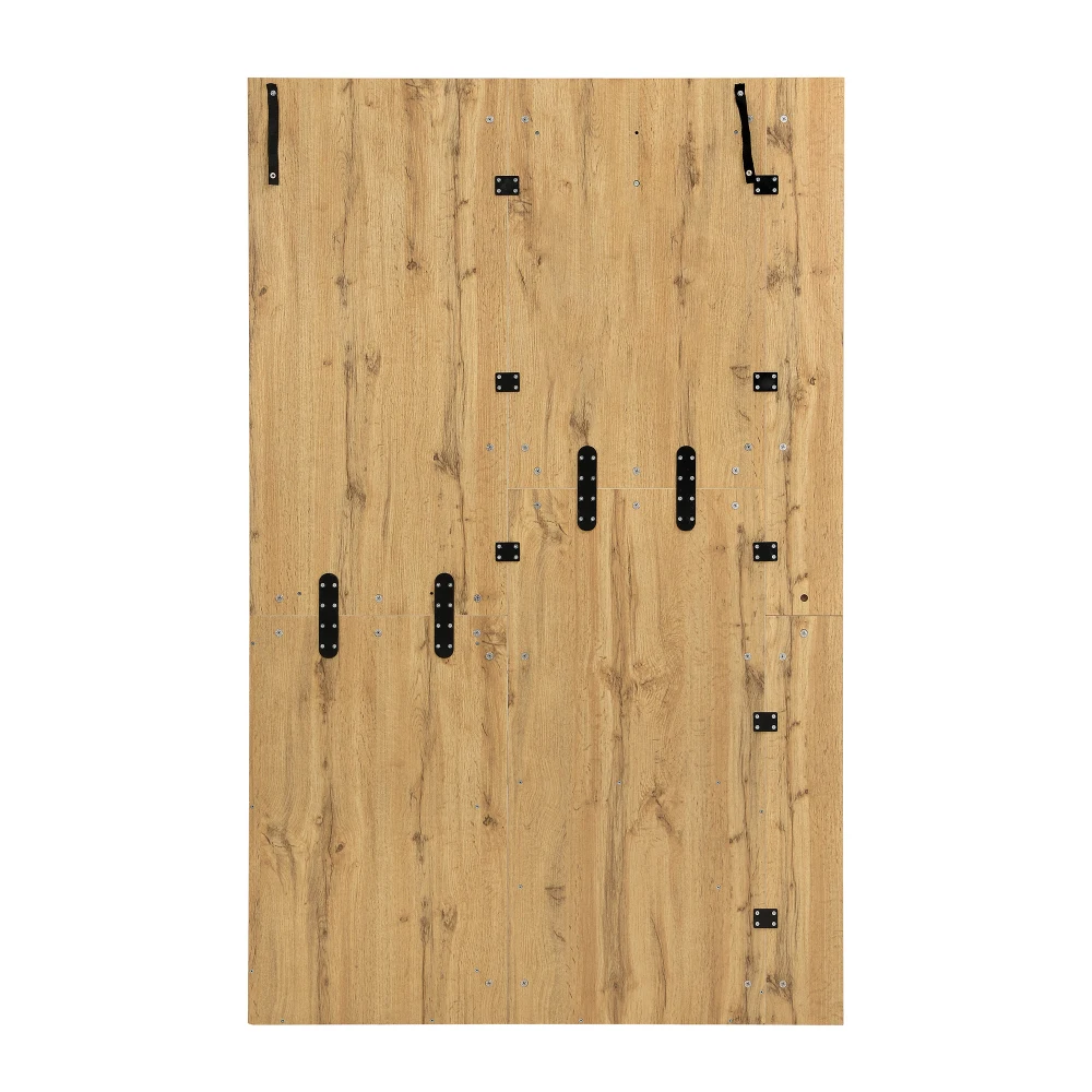 Kleiderschrank-Set, kompakter Flur-Kleiderschrank mit Spiegel und Kissen mit schwarzem Zierstreifen, Regal, Flur-Kleiderschrank, Schuhschrank – Detail 12