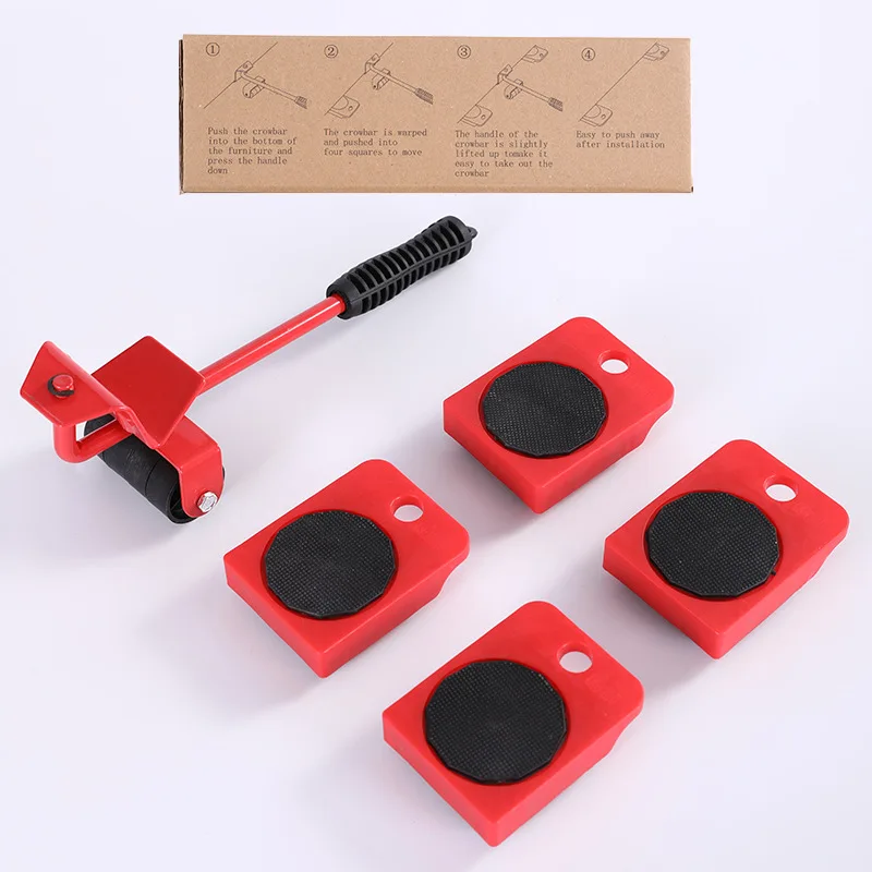 Multipurpose Furniture Mover Set – 2/4/5pcs Heavy Duty Rollers For Effortless Moving & Lifting Transport Tool Mover Roller Wheel