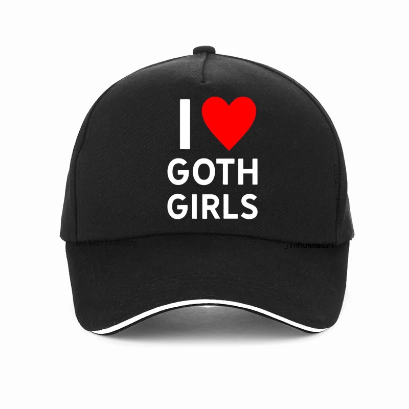 

Funny Love Goth Girls Heart GF hat Summer Style Graphic Cotton Baseball Cap Birthday Gifts hat Summer Adjustable Snapback Hats