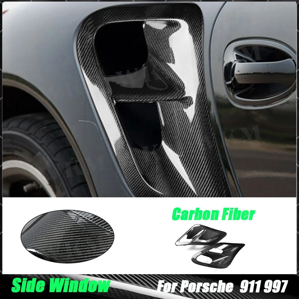 

Carbon Fiber Car Side Fender Air Vent Outlet Frame Trim Cover For Porsche 911 997 Turbo 2004-2012 Car Accessories