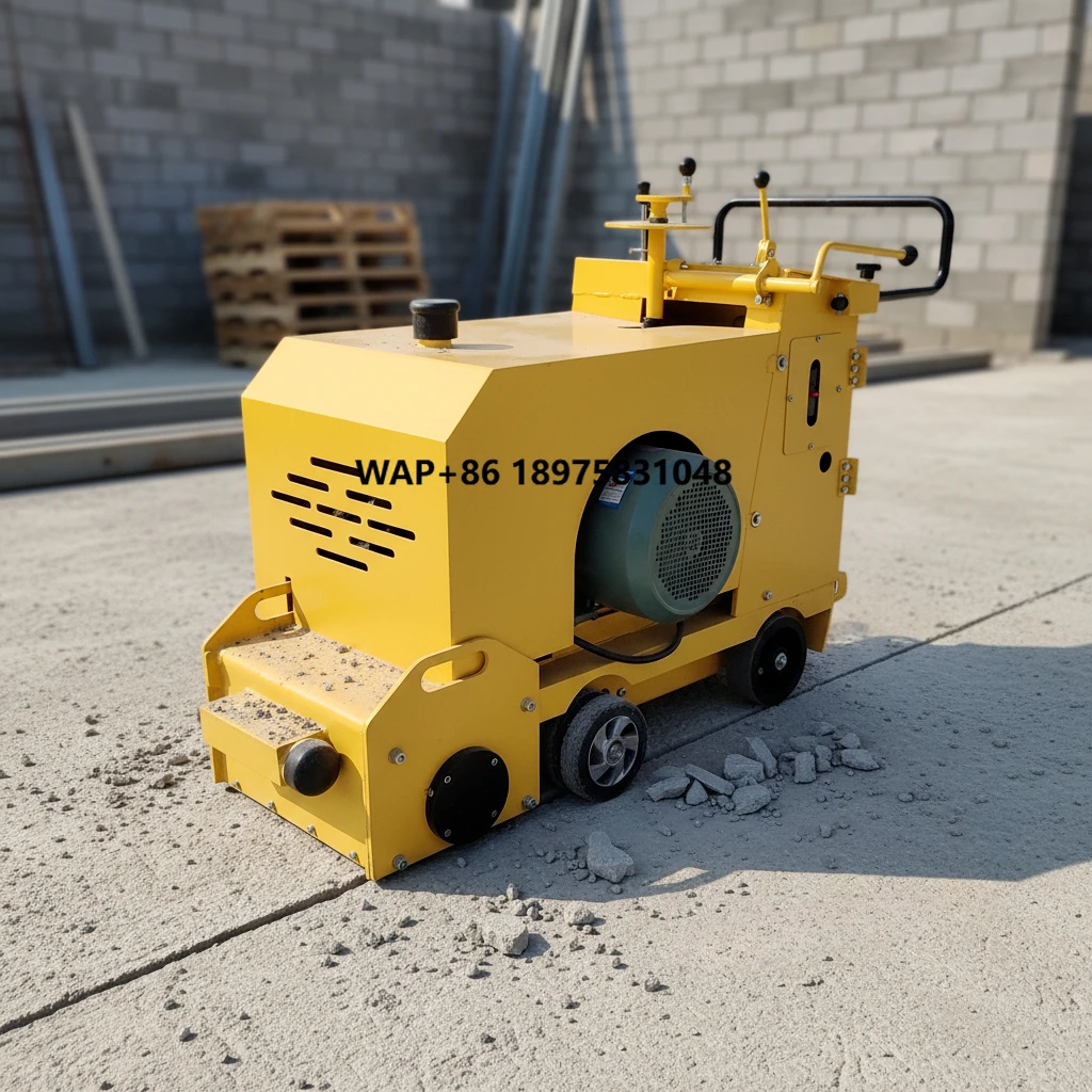 

Hydraulic self-propelled electric asphalt cutting pavement milling concrete ground refurbishment machine 15kw motor 0-20mm worki