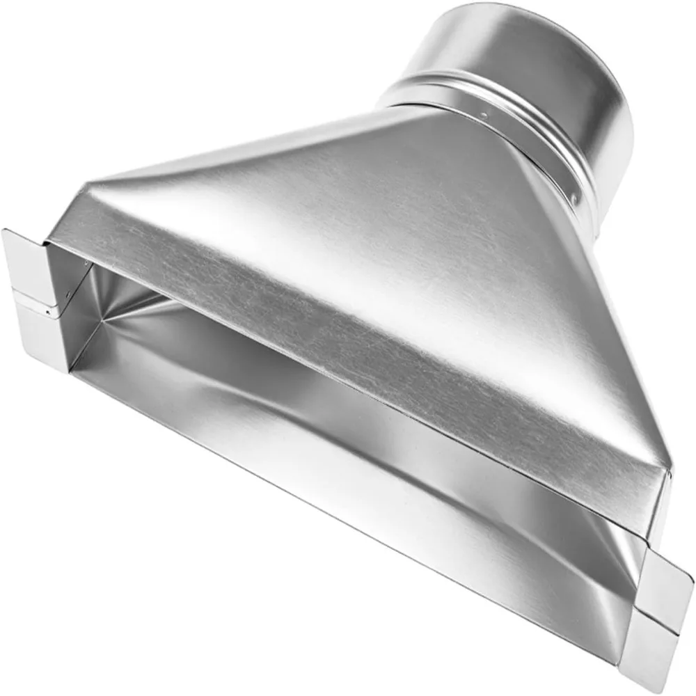 Easy Installation Microwave Vent Kit Galvanized Steel Silver Duct Transition Rustproof Exhaust Duct Fitting Exhaust Ventilation