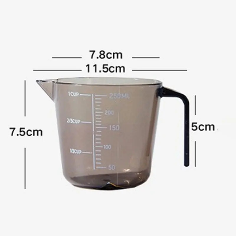 1pc Portable Measuring Cup, Metric Glass, Measuring Cup, Coffee Measuring Cup, Glass Measuring Cup, Spout Measuring Cup, Househo