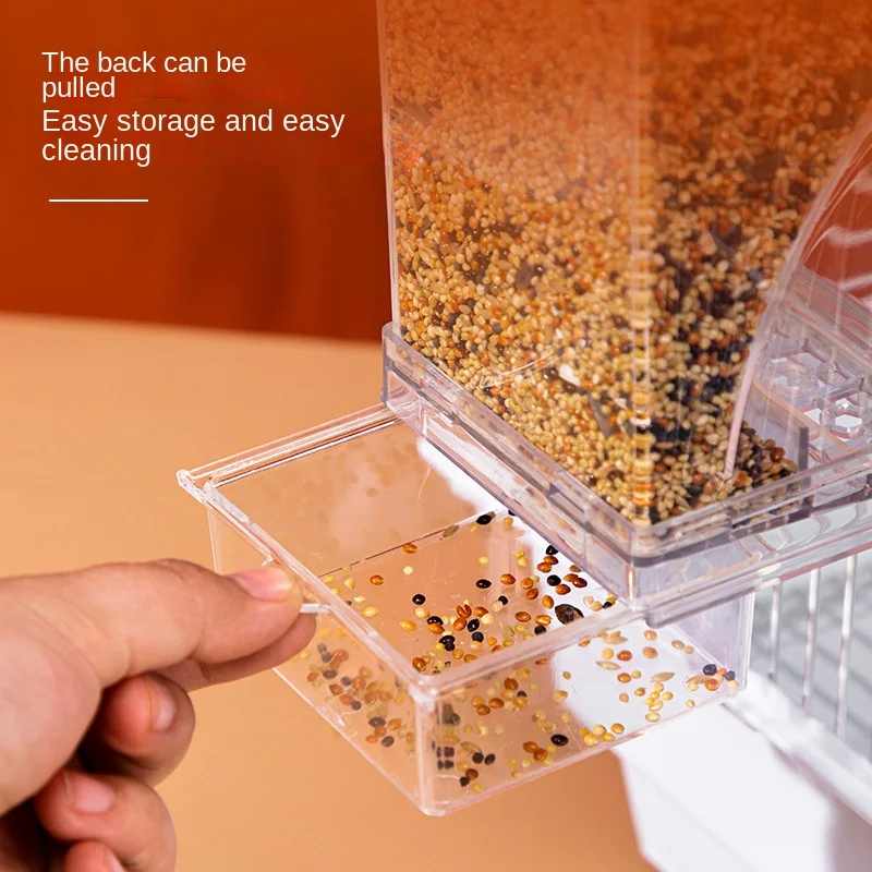 No Mess Bird Feeders Automatic Parrot Feeder Drinker Bird Pigeons Cage Feeder Parrot Pet Aviary Hanging Stand Drinker Container