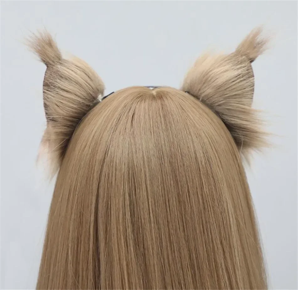 Lolita peludo animal besta orelhas grampo de cabelo anime lolita esquilo orelha bandana kc cosplay acessórios b2661