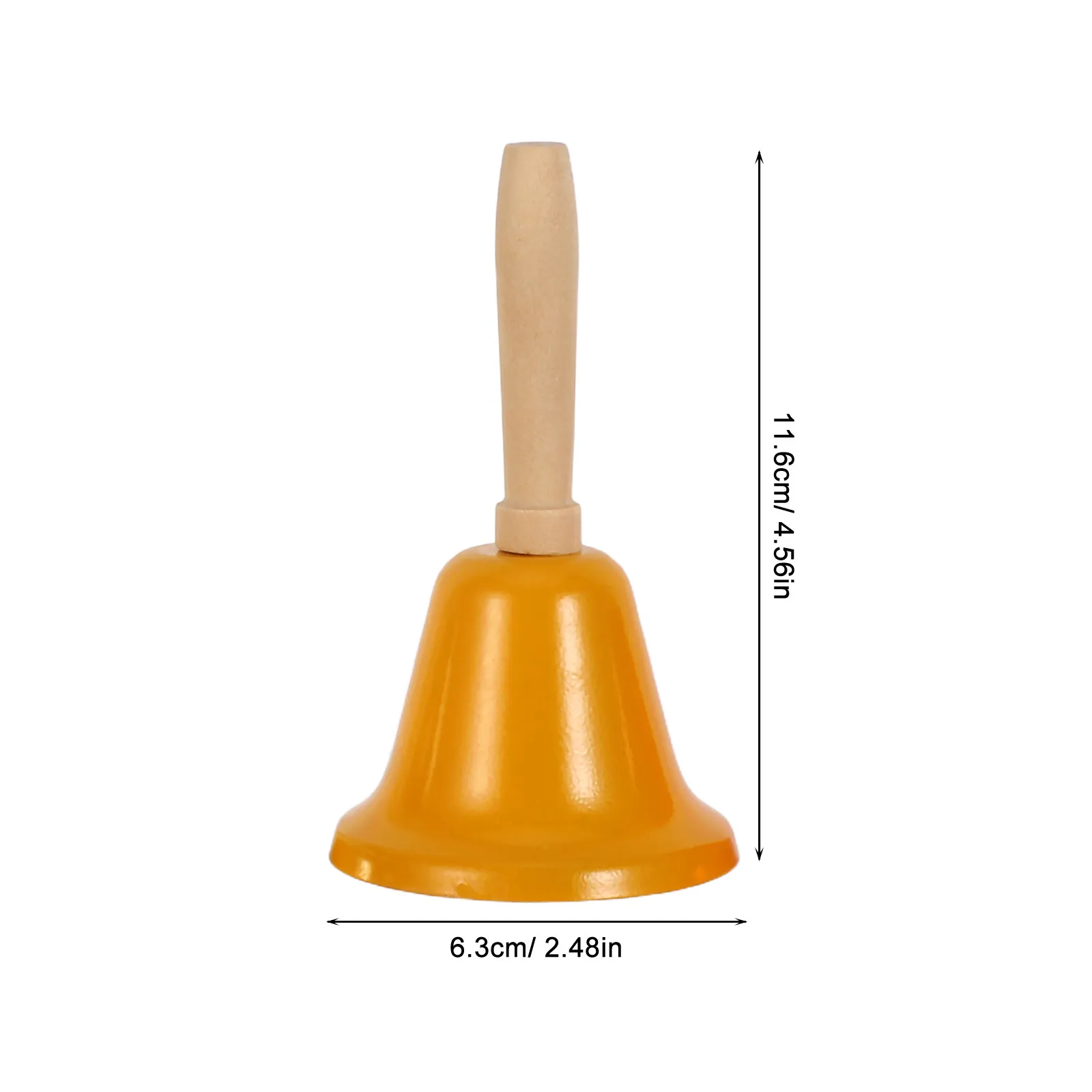 4Pcs Portable Handheld Bell Vintage Metal Hand Bells Loud Service Bell for Elderly Bedside Dining Table Wedding Ceremony