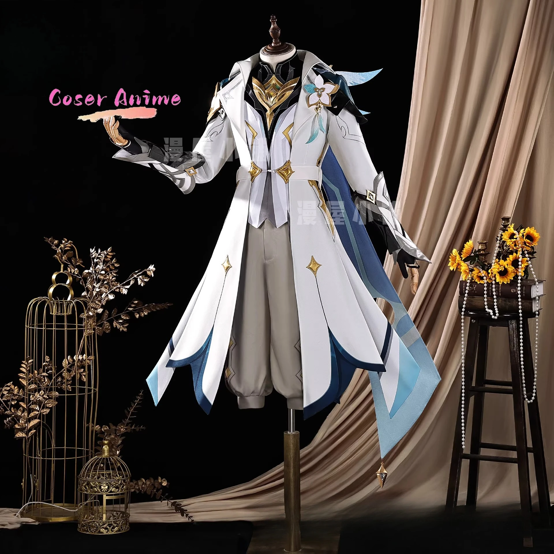 

Костюм для косплея Genshin Impact Traveler Aether, новый скин, полный комплект, игровой наряд