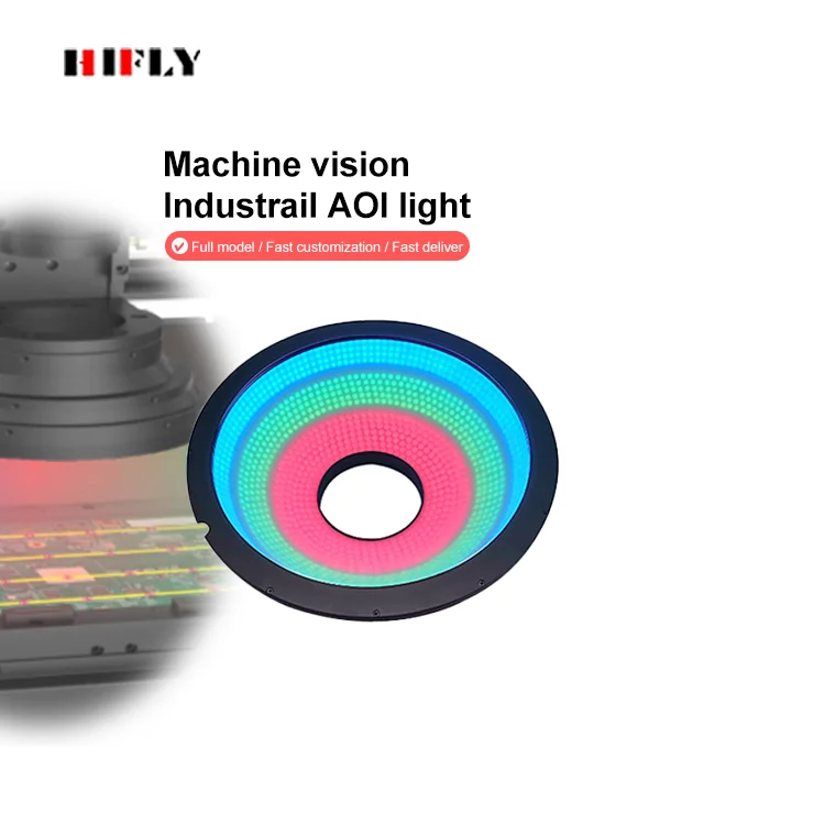 3D Vision Inspection AOI High Density Diffuse Illumination Diameter 211mm RGB Machine Vision Led Dome Light
