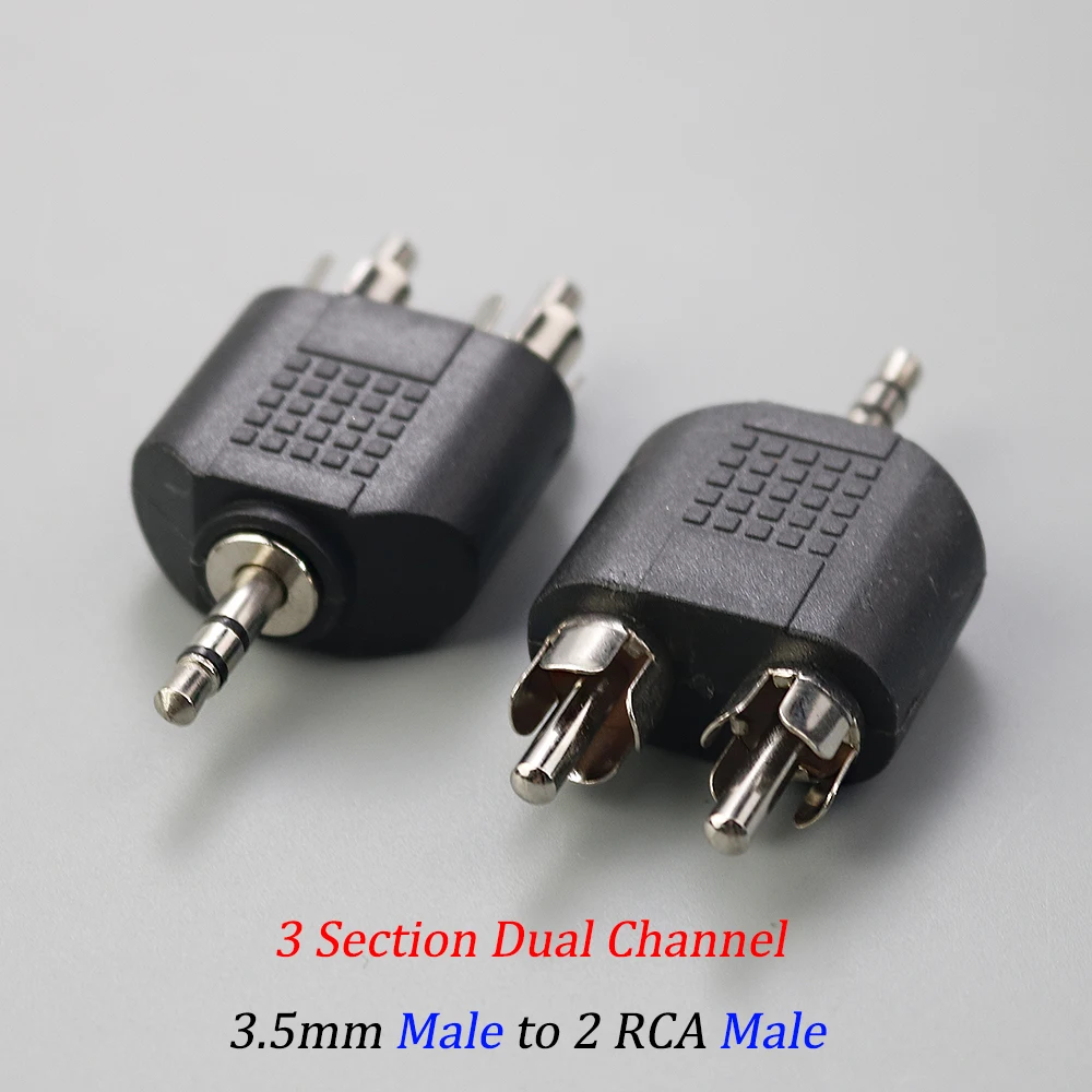 1 szt. męski na podwójne 2 żeńskie RCA 3,5 mm adapter audio-wideo Połączenie Lotus 3 Split RCA RF Złącze AV Część naprawcza