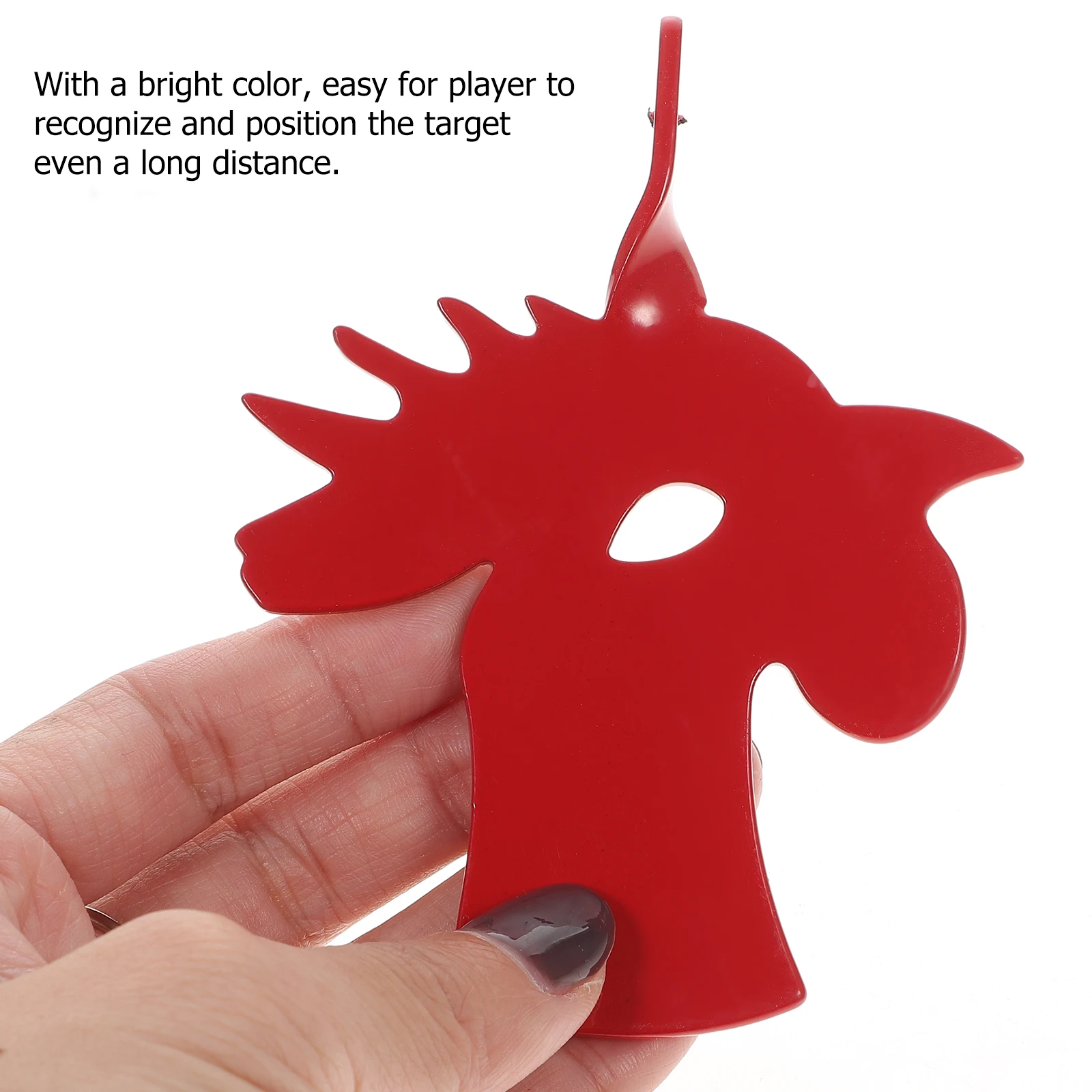 Sturdy Game Training Target Iron Hanging Target Chicken Head Shape Outdoor Range Train Exercise Portable Metal Fun