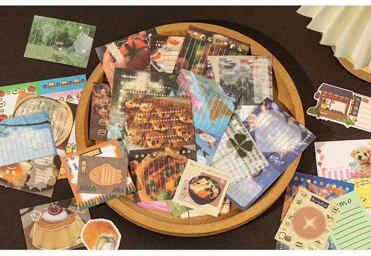 YuXian 200-Pack Sticky Notes Set Ancient Style Emotion Doodle Series Versatile DIY Scrapbooking Base Message Leave